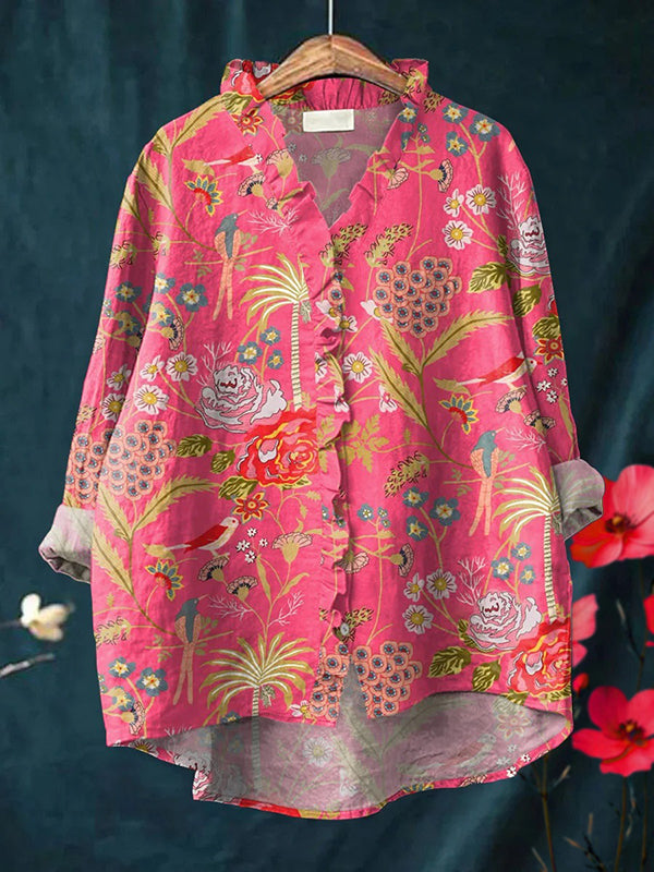 New Bright Red Coconut Tree Print Women's Top and Dress