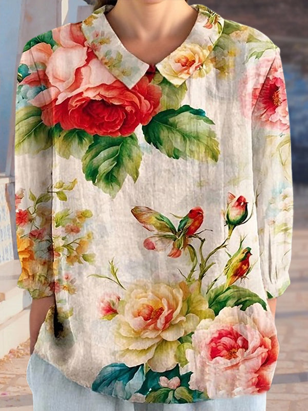 New Bright Red Flower Print Women's Top and Dress