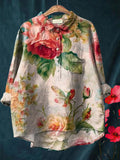New Bright Red Flower Print Women's Top and Dress