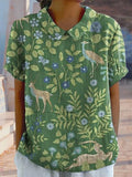 New Green Flowers Animal Print Women's Top and Dress