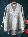 New Light Blue Beautiful Print Women's Top and Dress