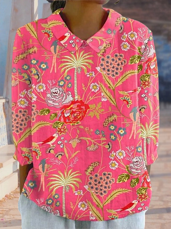 New Bright Red Coconut Tree Print Women's Top and Dress