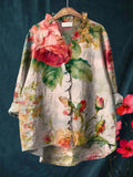 New Bright Red Flower Print Women's Top and Dress