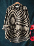 New Brown Stripe Print Women's Top and Dress