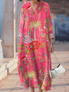 New Bright Red Coconut Tree Print Women's Top and Dress