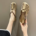 Retro Hollow Out Soft Leather Women Shoes