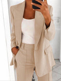 Elegant Lapel Beautiful Ladies Blazer and Pants