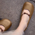 New Square Toe Retro Slip-On Women'S Shoes