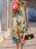 New Bright Red Flower Print Women's Top and Dress