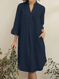 New Fashion Simple Three-quarter Sleeve Dress