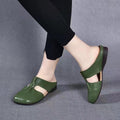 Retro Hollow Out Soft Casual Leather Shoes