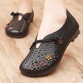 Retro Hollow Out Soft Leather Shoes